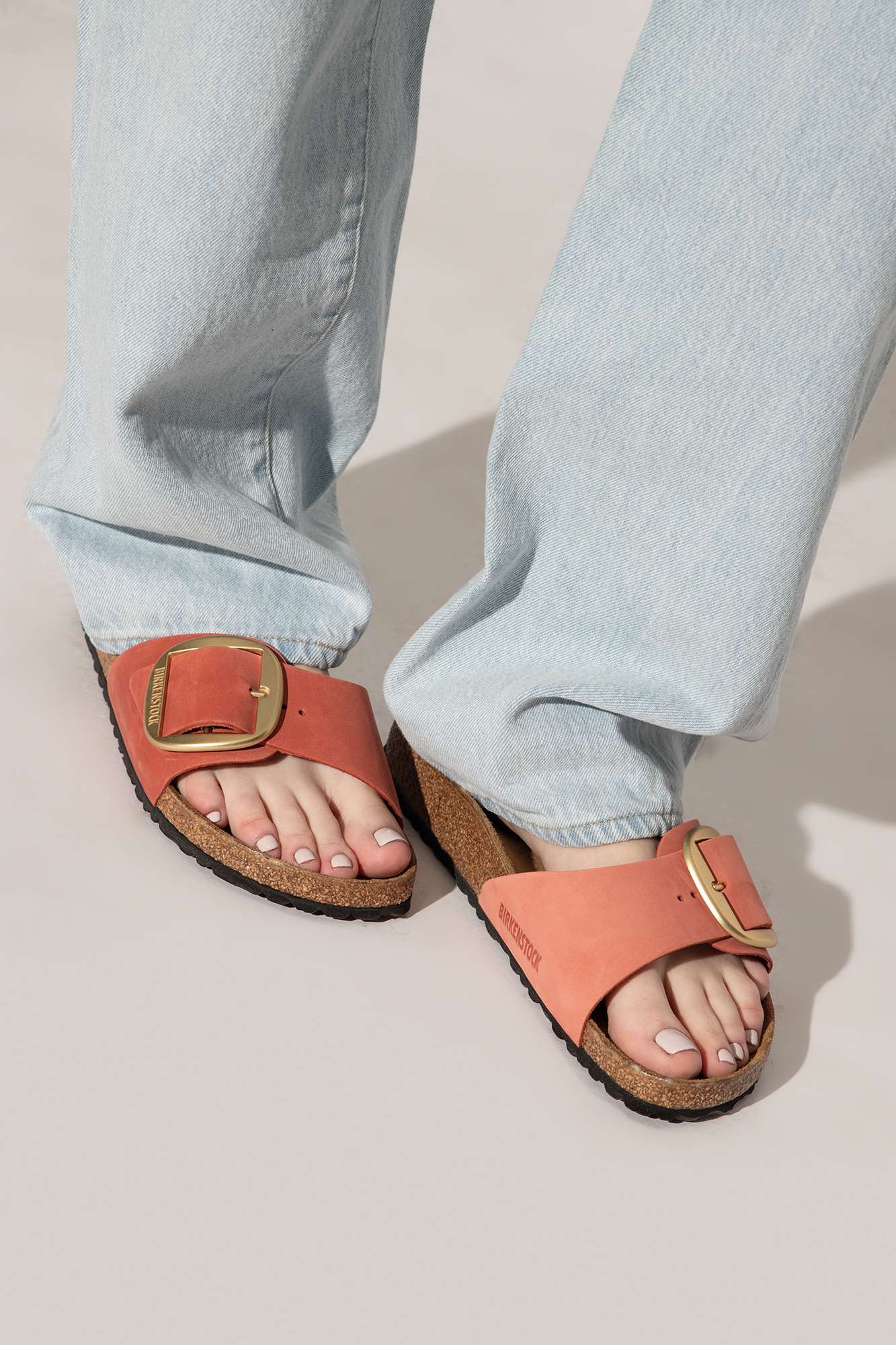 Madrid big cheap buckle slide sandal